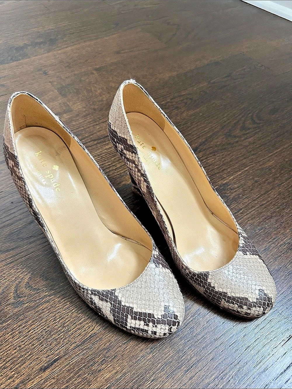 Kate Spade New York Women's Snake Print Heels